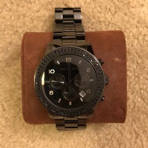 Michael Kors oversized gunmetal watch